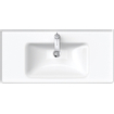 Duravit d-neo lavabo avec verre merveilleux 100.5x48x17cm 1 trou pour robinetterie rectangle céramique blanc SW640531