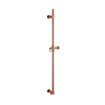 Fortifura Calvi Ensemble de douche pluie encastré – thermostatique – bras mural – barre coulissante – coude de raccordement mural intégré – pomme de tête 25 cm – douchette ronde – flexible de douche en métal – cuivre brossé PVD (Cuivre) SW1480898