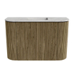 Mondiaz JOYA-DLUX 63.2cm toiletmeubel - ronding links en rechts kleur Dusk - Wastafel FAYE positie Midden Zonder kraangat kleur Glace. SW1423212