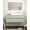 Mondiaz VICA ensemble de meuble de salle de bain - 120cm - meuble sous-vasque gris - 2 tiroirs - lavabo cloud droite - sans trou de robinet XL version 60cm haut SW1090899