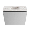 MONDIAZ TURE-DLUX 60cm toiletmeubel Plata. EDEN wastafel Glace positie midden. Zonder kraangat. SW1103427