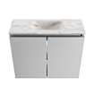 MONDIAZ TURE-DLUX Meuble WC 60cm Plata. EDEN lavabo Glace position milieu. Sans trou de robinet. SW1103427
