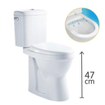 GO by Van Marcke XJoy spoelrandloos PACK staand toilet verhoogd PK zonder spoelrand porselein wit wczitting sofclose in kunststof SW287128