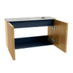 Mondiaz JOYA-DLUX 70cm toiletmeubel - kleur Oak - Wastafel FAYE positie Rechts Zonder kraangat kleur Glace. SW1421952