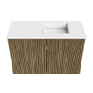 Mondiaz JOYA 60cm meuble de salle de bains - couleur Dusk - Vasque FAYE position Droite 1 trou de robinet couleur Talc. SW1421598