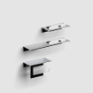 Clou Fold toiletrolhouder zonder klep met planchet chroom SW417077
