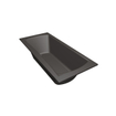 Xenz Robijn baignoire encastrable - 180x80cm - avec trop-plein - avec bonde - Acrylique Anthracite Mat SW378304