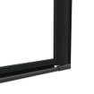 Fortifura Galeria Porte de douche - 200x70cm - 8mm - verre de sécurité - strié - charnières - poignée de porte - Noir mat - Verre clair SW1212541