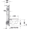 Duravit DuraSystem inbouwreservoir voor Sensowash - 115x50cm - met geurafzuiging - met hygiënespoeling SW705715