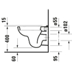 Duravit D-code wandcloset verkort 48cm met spoelrand diepspoel wit 0315126