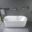 Ideavit Viva baignoire îlot demi-freestanding 170x80cm Acrylique blanc mat SW901467