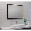 Wiesbaden Avi miroir rectangulaire avec LED, dimmable et chauffage miroir 80 x 60 cm noir mat SW373499
