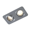 QAZQA Alberto Inbouwspot set - 2 spots - 11x17.5cm - inclusief led lamp helder - IP44 - Rechthoek - Gunmetal SW1477243