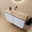 MONDIAZ TURE-DLUX Meuble WC 80 cm Clay. EDEN lavabo Frappe position milieu. Sans trou de robinet. SW1102717