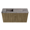 Mondiaz JOYA-DLUX 80cm toiletmeubel - kleur Dusk - Wastafel FAYE positie Links Zonder kraangat kleur Sombra. SW1426144