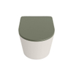 MONDIAZ LAVIE wandclosetpack - 36x53cm - diepspoel - rimless - Linen (offwhite) - softclose - quick-release - toiletzitting - Army (groen) SW1208574