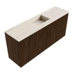 Mondiaz JOYA-DLUX 90cm toiletmeubel - kleur Walnut - Wastafel FAYE positie Midden 1 kraangat kleur Meli. SW1424407