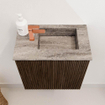 Mondiaz JOYA-DLUX Meuble de toilette 40cm - couleur Walnut - Vasque FAYE position Droite 1 trou de robinet couleur Oza. SW1424555
