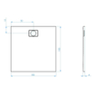 Xenz Flat Plus Douchebak - 100x100cm - Vierkant - Wit mat SW648130