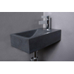 Forzalaqua Venetia Lavabo de toilettes 40x22x10cm vasque à gauche 0 trou de robinet Pierre naturelle Granit adouci SW369917