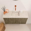 Mondiaz JOYA-DLUX 70cm toiletmeubel - kleur Dusk - Wastafel FAYE positie Midden Zonder kraangat kleur Frappe. SW1423071