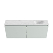 MONDIAZ TURE-DLUX Meuble de toilette 120cm Greey. EDEN lavabo Opalo position droite. Avec 1 trou de robinet. SW1104356