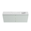 MONDIAZ TURE-DLUX Meuble toilette - 120cm - Greey - EDEN - vasque Opalo - position droite - 1 trou de robinet SW1104356