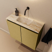 MONDIAZ TURE-DLUX Meuble toilette - 60cm - Oro - EDEN - vasque Frappe - position centrale - sans trou de robinet SW1102907