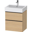 Duravit D-neo Meuble sous vasque 58.4x44.2x62.5cm 2 tiroirs Chêne naturel mat SW641462