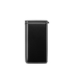 Brabantia Bo Poubelle à déchets - 12 litres - seau intérieur en plastique - noir mat SW1026535