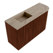 Mondiaz JOYA-DLUX 71.6cm meuble de toilette - arrondi droit couleur Ruby - Lavabo FAYE position Gauche 1 trou de robinet couleur Arena. SW1425292