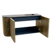 Mondiaz JOYA-DLUX 81.6cm toiletmeubel - ronding links kleur Dusk - Wastafel FAYE positie Rechts 1 kraangat kleur Sombra. SW1426165