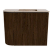Mondiaz JOYA-DLUX Meuble de salle de bains 51,6cm - arrondi gauche couleur Noyer - Vasque FAYE position Droite 1 trou de robinet couleur Saba SW1424669