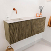 Mondiaz JOYA-DLUX 100cm meuble de toilette - couleur Dusk - Vasque FAYE position Gauche Sans trou de robinet couleur Meli. SW1425837