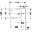 Duravit D-neo bidet staand 580mm wit SW640543