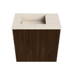 Mondiaz JOYA-DLUX Meuble de toilette 40cm - couleur Walnut - Vasque FAYE position Gauche Sans trou de robinet couleur Meli. SW1424398