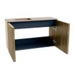 Mondiaz JOYA-DLUX 70cm toiletmeubel - kleur Dusk - Wastafel FAYE positie Links Zonder kraangat kleur Saba. SW1426275