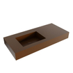 Mondiaz EDGE Lavabo suspendu en inox 100cm Position lavabo à gauche bord 12cm SW428724