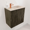 Mondiaz JOYA-DLUX 40cm toiletmeubel - kleur Shadow - Wastafel FAYE positie Rechts 1 kraangat kleur Frappe. SW1422668