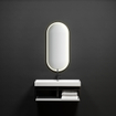 Clou Look at Me spiegel 100x45cm LED-verlichting rondom ovaal Zwart mat SW636634