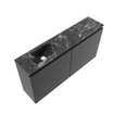 MONDIAZ TURE-DLUX Meuble toilette - 100cm - Dark Grey - EDEN - vasque Lava - position gauche - 1 trou de robinet SW1103758