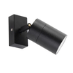 QAZQA Solo Applique murale set - 1 lampe - 6cm - y compris ampoule LED dimmable - IP44 - Cylindre - Noir SW1477255