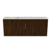 Mondiaz JOYA-DLUX 100cm meuble de toilette - couleur Walnut - Vasque FAYE position Gauche 1 trou de robinet couleur Glace. SW1422393