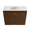 MONDIAZ TURE-DLUX meuble WC 60cm Rust. EDEN lavabo Opalo position gauche. Avec 1 trou de robinet. SW1104555