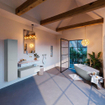 MONDIAZ ALAN - DLUX Ensemble de meuble de salle de bains - 110cm - meuble bas - Clay - 1 tiroir - lavabo suspendu - vasque à droite - 0 trous de robinet - Glace SW805985