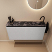 MONDIAZ TURE-DLUX Meuble toilette - 100cm - Plata - EDEN - vasque Lava - position droite - 1 trou de robinet SW1103999