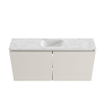MONDIAZ TURE-DLUX Meuble WC 100cm Linen. EDEN lavabo Opalo position milieu. Sans trou de robinet. SW1104375