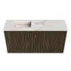 Mondiaz JOYA-DLUX Meuble de toilette 80cm - couleur Shadow - Vasque FAYE position Gauche 1 trou de robinet couleur Frappe. SW1422669