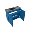 MONDIAZ TURE-DLUX Meuble WC 60 cm Jeans. Lavabo EDEN Lava position gauche. Sans trou de robinet. SW1103845