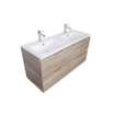 Adema Looks Badkamermeubelset - 120x45.5x58cm - overloop - spiegel - hout SW399372